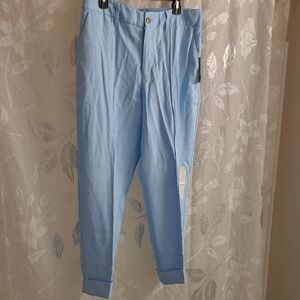 Light Blue Cuffed Pants